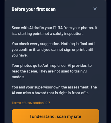 Before your first scan
